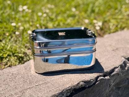 Large Three in One Stainless Steel | Bento Lunch Box with Snack Container